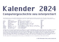 Kalender 2024: Computergeschichte neu interpretiert