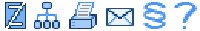 Icons unterhalb der Navigation von axin.de 2010 zum Schnellzugriff: Link zu zanjero.de, Sitemap, Drucken, Kontakt, Impressum, Häufige Fragen 