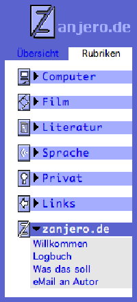 In der Seiten-Navigation wurden die kleinen Versionen der Icons wieder aufgegriffen. 
