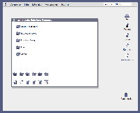 Die 2007er Version von zanjero.de war dem Mac-Desktop nachempfunden. Am unteren „Fensterrand“ habe ich weitere verwendete Icons für Ordner und Dokumente aufgeführt. 