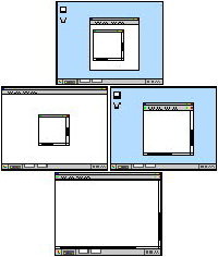 für „Mac ./. Windows“ (zanjero.de): Schema des Fenster-Handling bei Windows (2003)