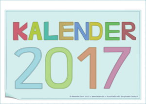 Kalender 2017: Stoffbilder